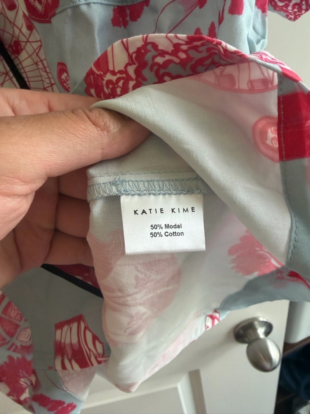 Katie Kime DALLAS TOILE PAJAMA PANTS SET - Picture 6 of 9